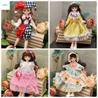 Aukfa 30cm BJD Búp Bê Có Quần Áo, Tóc Dài Cao Gót Công Chúa Dress Up Búp Bê BJD, Đồ Chơi Nhà Chơi Bóng Khớp Anime 1 / 6 SD Công Chúa Bóng Trang Điểm Chung Búp Bê Trẻ Em