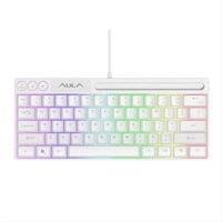 AULA F3061 61 Keys RGB Wired Membrane Gaming Keyboard USB Interface For PC/Laptop Connection Phone Slot Space Saving Des