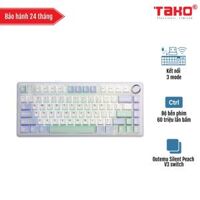 AULA F75 (2100) BÀN PHÍM CƠ GAMING 3 MODE (Phiên bản màu Tím nhạt + Be + Xanh lá/ Outemu Silent Peach V3 switch)