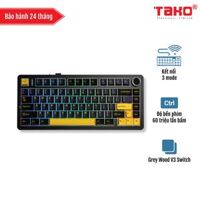 AULA F75 (8626) BÀN PHÍM CƠ GAMING 3 MODE (Đen + Xanh đậm + Cam/ Grey Wood V3 Switch)