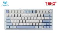 AULA F75 (8633) BÀN PHÍM CƠ GAMING 3 MODE (Phiên bản Xanh nhạt + Trắng + Xanh đậm/ Grey Wood V3 Switch)