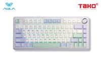 AULA F75 (8640) BÀN PHÍM CƠ GAMING 3 MODE (Phiên bản Tím nhạt + Be + Xanh lá/ Grey Wood V3 Switch)
