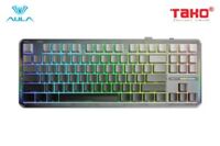 AULA F87/ F87 PRO (8909) BÀN PHÍM CƠ GAMING 3 MODE (Phiên bản Black gradient/ Grey wood V4 switch)