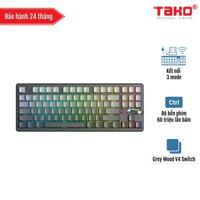 AULA F87 PRO V2 (2629) BÀN PHÍM CƠ GAMING 3 MODE (Phiên bản Xám đen gradient/ Grey Wood V4 Switch)