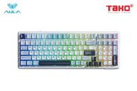 AULA F99 (9784) BÀN PHÍM CƠ GAMING 3 MODE (Phiên bản Xanh dương + trắng + tím đậm/ Greywood V3 switch)