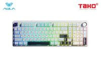 AULA F99 PRO (0898) BÀN PHÍM CƠ GAMING 3 MODE (Phiên bản Có núm xoay/ Xanh dương+trắng+tím đậm/ Star Vector switch)