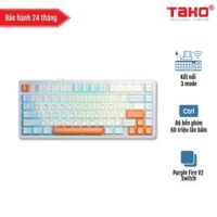 AULA M75 (C8992) BÀN PHÍM CƠ GAMING 3 MODE (Phiên bản Xanh+trắng+cam/ Purple Fire V2 Switch)
