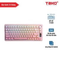 AULA S75 PRO (2131) BÀN PHÍM CƠ GAMING 3 MODE (Phiên bản màu Hồng gradient, Grey Wood V3 Switch)