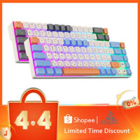 Aula SOLAKAKA SK968 68 Phím RGB Màng Bàn Phím Cầu Vồng Ánh Sáng Type-C Bàn Phím Chơi Game Mini Có Dây Cho PC Laptop