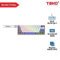 AULA WIN60HE MAX (4043) BÀN PHÍM CƠ GAMING CÓ DÂY (Phiên bản Xám + trắng + xanh dương/ Wing Chun Magnetic switch - Rapid trigger)