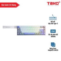 AULA WIN68HE MAX BÀN PHÍM CƠ GAMING CÓ DÂY (Phiên bản Xám + trắng + xanh dương/ Wing Chun magnetic switch - Rapid trigger)