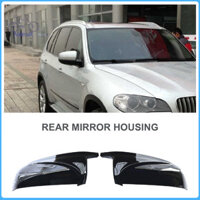 Auleset 2 Chiếc Gương Chiếu Hậu Bền Chống Trầy Xước Xe Sửa Đổi Bóng Cánh Đen Gương Nắp Cho Xe BMW E70 X5 07-13