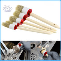Auleset 5 Chiếc Mềm Xe Viền Ghế Bánh Xe Làm Sạch Tay Cầm Gỗ Đầu Tròn Bàn Chải Bộ