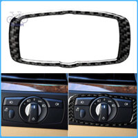 Auleset Sợi Carbon Đèn Pha Công Tắc Khung Viền Miếng Dán Cho Xe BMW X5 E70 X6 E71 X5 E60