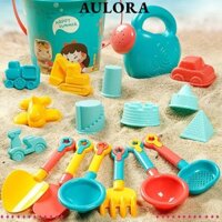 Aulora 18 CHIẾC Đào Cát Bộ Xô Nhựa Xẻng Khuôn Trò Chơi Ngoài Trời Trẻ Em Đồ Chơi