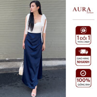 AURA Vietnam - Chân váy lụa ba tư Premium - Thiết kế xếp ly, phong cách công sở, đi chơi, dễ phối đồ