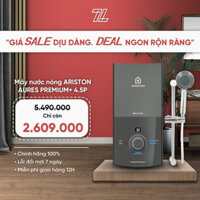 AURES PREMIUM+ 4.5P (CÓ BƠM) -  Máy Nước Nóng Ariston 4500W - GIAO TOÀN QUỐC