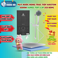 AURES TOP 4.5P Máy nước nóng trực tiếp Ariston 4500W AURES TOP 4.5P Có Bơm Trợ Lực