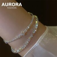 Aurora 2 Cái / bộ Sáng Bóng Nhiều Màu Sắc Vòng Tay Pha Lê Co Giãn Co Giãn Lắc Tay Trang Sức Ngọt Ngào HB655