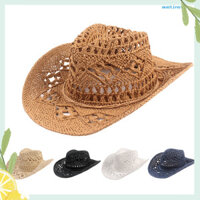 [Aus] Mũ Cao Bồi Cổ Điển Vintage Rỗng Unisex Uốn Viền Rộng Vành Nam Mũ Chống Nắng Mũ Câu Cá