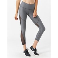 [AUT.] Quần legging nữ Under Armour HeatGear Mesh Ankle Crop Charcoal LightHeather