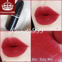 [Auth 100%FULLSIZE] Son mac ruby woo đỏ lạnh lady danger đỏ cam-cosmetic999 New