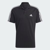 (Auth 💯) Áo Polo 3 Sọc Thêu Logo Nhỏ Vải Piqué Essentials IC9310 Màu Đen ** Áo Polo Adidas Chính Hãng Full Tem Tag