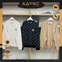 (Auth) Áo Sweater Tay Dài MLB Monogram Season 24 Hàng Chính Hãng Màu Đen Trắng Kem Nâu | CODE: 3ATM0141 - Async Studio