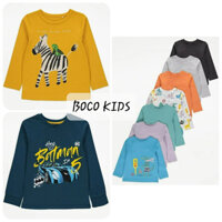 [Auth] Áo thun dài tay họa tiết màu sắc chính hãng George UK