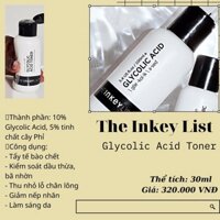 [Auth Bill Sephora] Toner Glycolic Acid - The Inkey List
