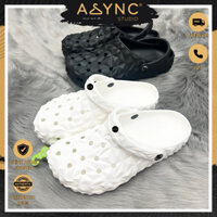 (Auth) - Giày Dép Sục Clog Unisex Cross Classic Geometric Màu Trắng Đen Kiểu Dáng Kim Cương Sầu Riêng - Async Studio