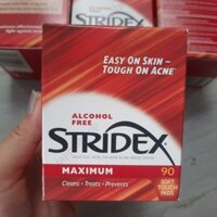 [Auth] Hộp 90 bông lau mặt giảm mụn Stridex Usa, BHA 2%
