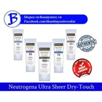[AUTH] Kem chống nắng Neutrogena Ultra Sheer Dry touch SPF 45 / 55 / 70 / 85+ / 100+