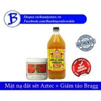 [AUTH] Mặt nạ đất sét Aztec secret indian healing clay + giấm táo Bragg