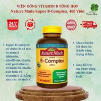 [Auth Mỹ] Viên uống vitamin B tổng hợp  -  Nature Made Super B-Complex, 460 viên