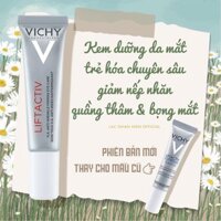 [Auth Pháp] KEM DƯỠNG MẮT VICHY LIFTACTIV SUPREME GIẢM NẾP NHĂN, QUẦNG THÂM VÀ BỌNG MẮT CHO DA NHẠY CẢM