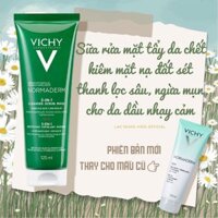 [Auth Pháp] SỮA RỬA MẶT TẨY DA CHẾT KIÊM MẶT NẠ ĐẤT SÉT VICHY NORMADERM 3 IN 1 SCRUB + CLEANSER + MASK CHO DA NHẠY CẢM