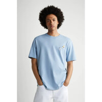 AUTH SẴN S)Áo thun nam ZARA 0679/300/400 màu xanh nhạt hình thêu(kèm ảnh thật)