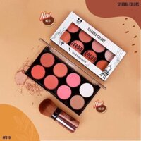[Auth Thái] Phấn Má Hồng Tông Cam Hồng, Tạo Khối và Bắt Sáng Sivanna Ultra Brush Palette HF319 No.2