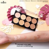 [Auth Thái] Phấn Tạo Khối Dạng Kem Tông Nâu Đen Odbo Creamy Volume Highlight và Contour Pro Palette OD188 No.02 B579