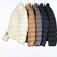 [Auth UniqIo] Áo Phao Lông Vũ Siêu Nhẹ Cổ Trụ Nữ - Tag Nhật - Ultra Light Down Jacket