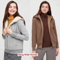 [Auth Uniqlo] Áo Khoác Nỉ Lót Lông Cừu Nữ - Tag Nhật