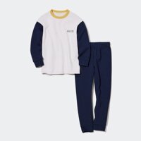 [Auth Uniqlo] Bộ mặc nhà siêu co dãn dài tay Cotton AIRism - Trẻ Em
