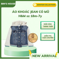 [Au.th]Áo khoác Jean có mũ H&M sz 1-3y