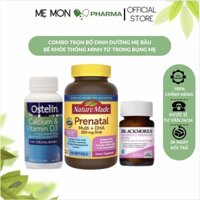 [Auth]Combo Trọn Bộ Dinh Dưỡng Mẹ Bầu-Viên Sắt Iron Blackmores,Calcium Vitamin D3 Ostelin,Vitamin Bầu Prenatal Multi+DHA