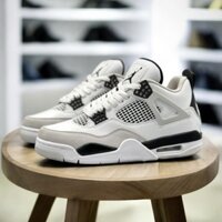 Authentic Chính Hãng ❘ Giày Nike Air Jordan 4 Military Black Sneaker Daily Tặng Tất Vớ