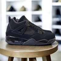 Authentic Chính Hãng ❘ Giày Nike Air Jordan 4 Retro Black Sneaker Daily Tặng Tất Vớ