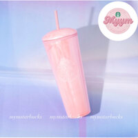 [AUTHENTIC] Ly Starbucks Cold Cup 24oz (710ml) Pink & White Blush Kaleidoscope