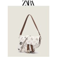 ☸❉❧[AUTH]✎▼Sản phẩm mới đầu mùa xuân của Zara dành cho nữ túi đeo vai năm 2021 yên ngựa chéo đa năng được ưa chuộ