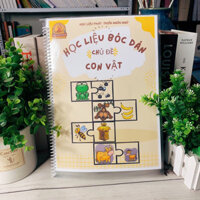 [Autismshop] Học liệu bóc dán chủ đề con vật